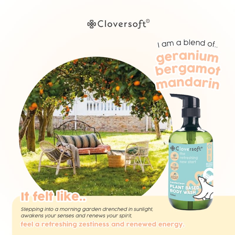 [1 Bottle] Cloversoft Plant-Based Body Wash 750ml…, view 2