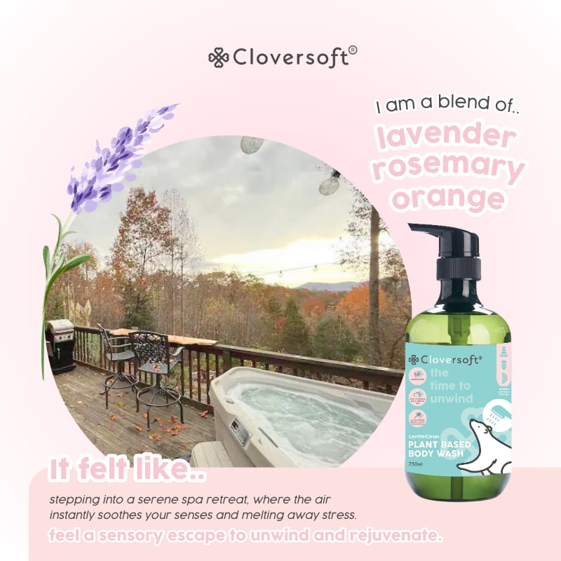 [1 Bottle] Cloversoft Plant-Based Body Wash 750ml…, view 3