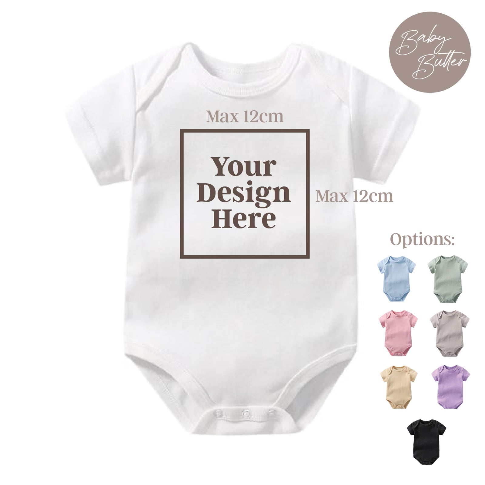 100% Soft Cotton Baby Rompers with Custom Design