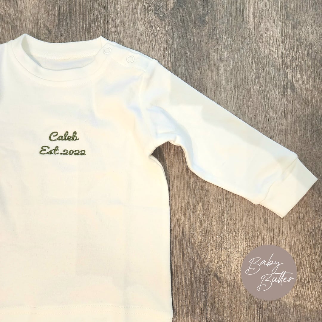 100% Soft Cotton Baby Sweaters with Name/Icon Embroidery, view 2