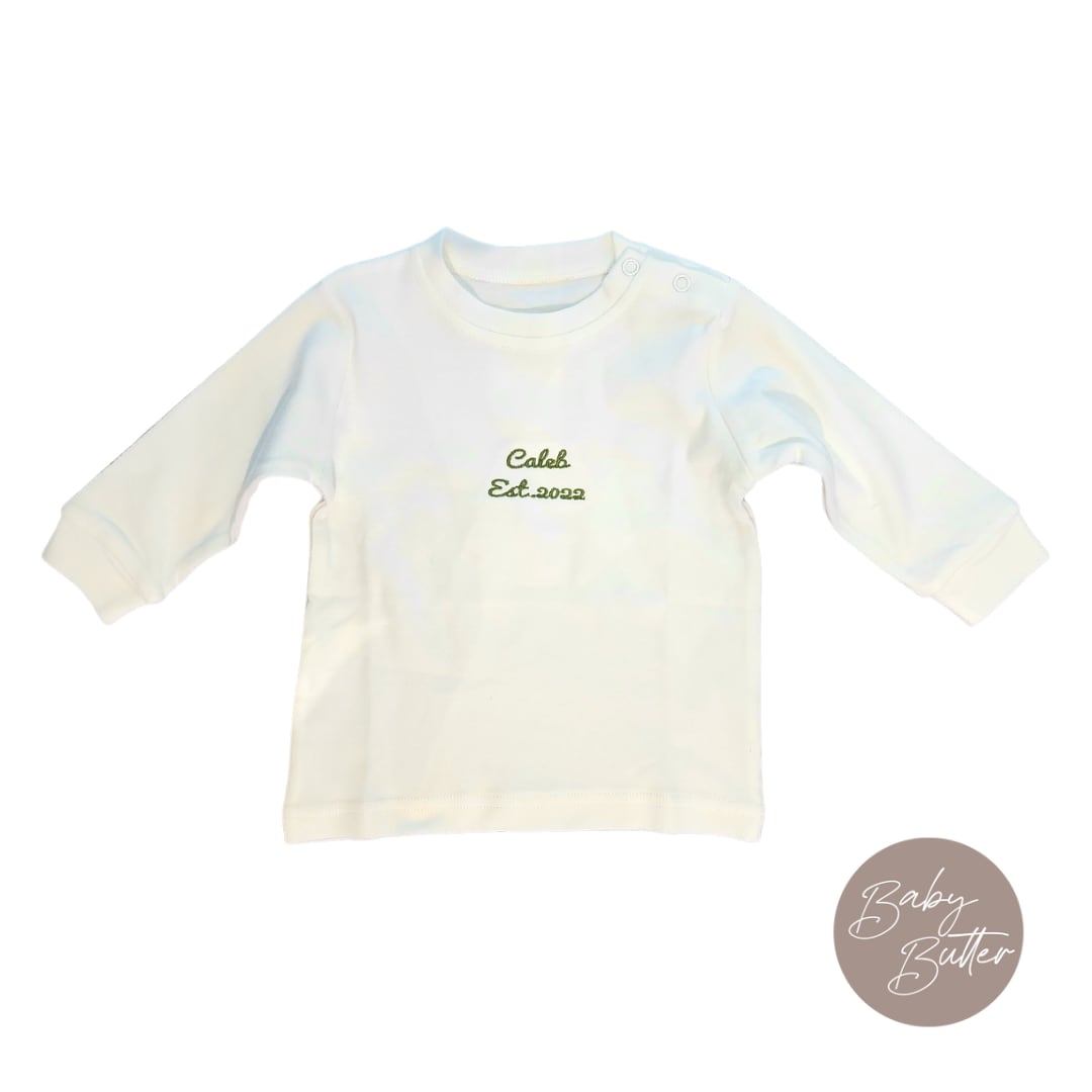 100% Soft Cotton Baby Sweaters with Name/Icon Embroidery