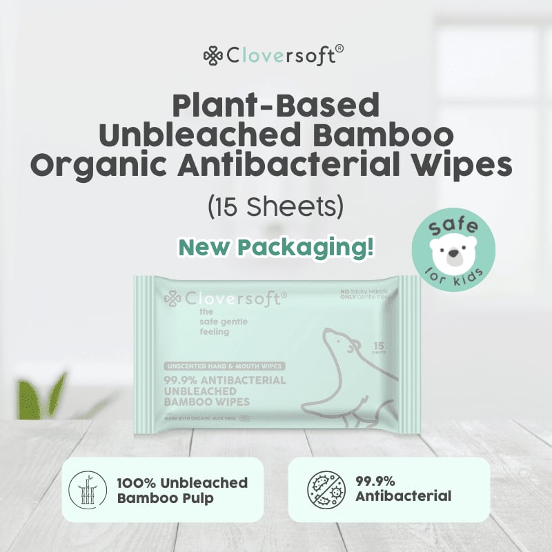[15 Packs x 15 sheets] Cloversoft Organic Antibacterial…, view 3