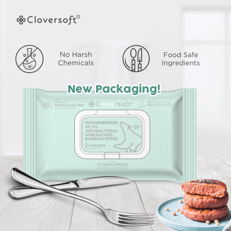 [2 Packs x 100 sheets] Cloversoft Organic Antibacterial…, view 3