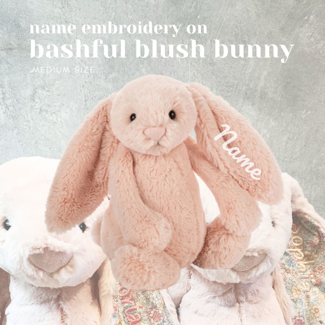 Bashful Blush Bunny (Medium, 31cm) - Personalised Jellycat Bunny
