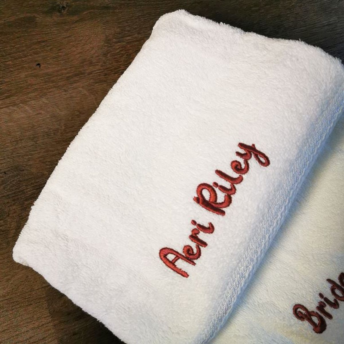 Big 100% Cotton Bath Towels with Name Embroidery (27" x 54"), view 4