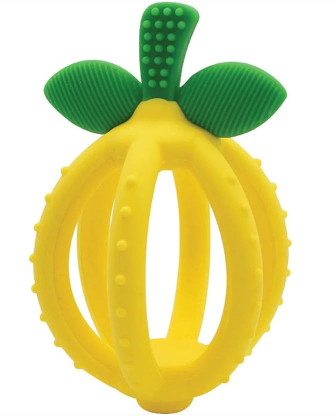 Bitzy Biter™ Teething Ball & Training Toothbrush - Lemon, view 2