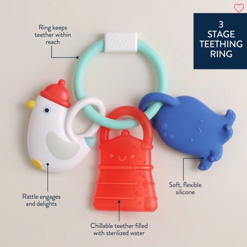 Bitzy Charms™ Nautical 3-Stage Teething Ring