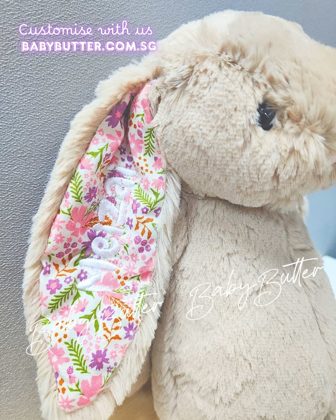 Blossom Beige Bunny 'Petal' (Small, 18cm) -Personalised…, view 2