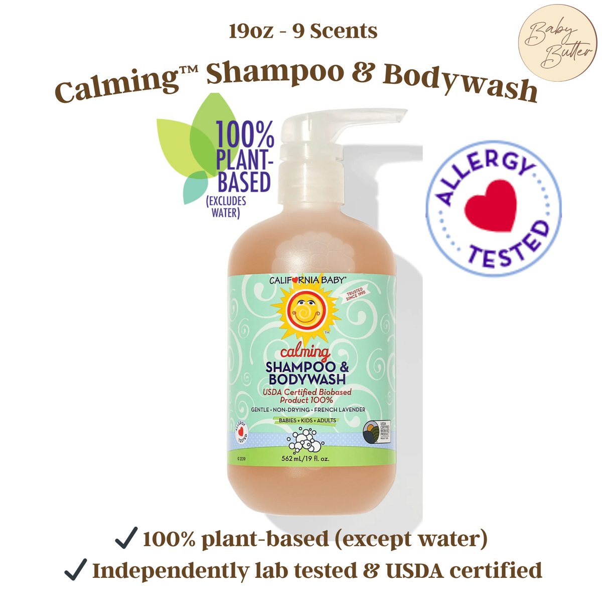 Calming™ Shampoo & Bodywash 19oz🧴🧼- California Baby