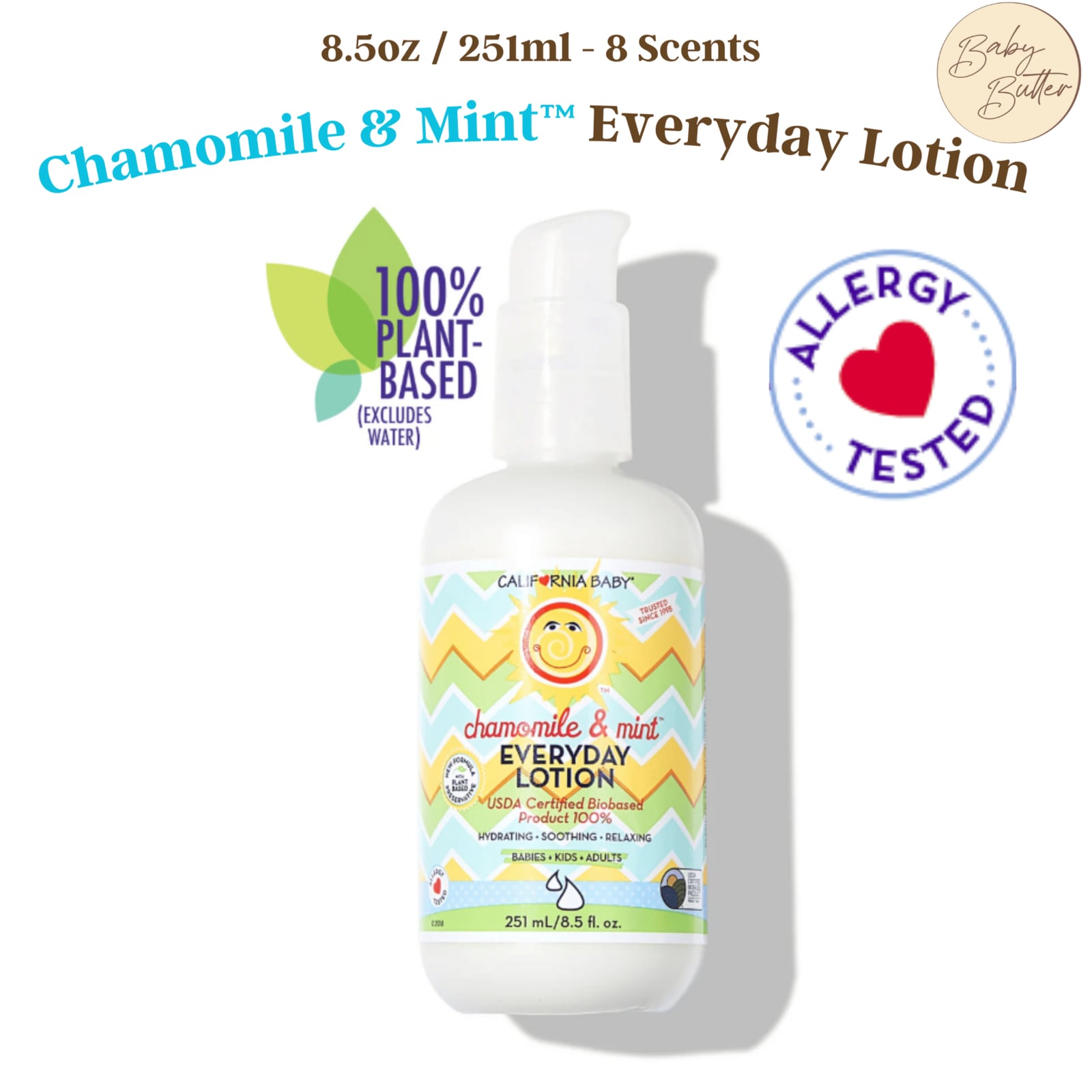 Chamomile & Mint™ Everyday Lotion🧴8.5oz - California Baby