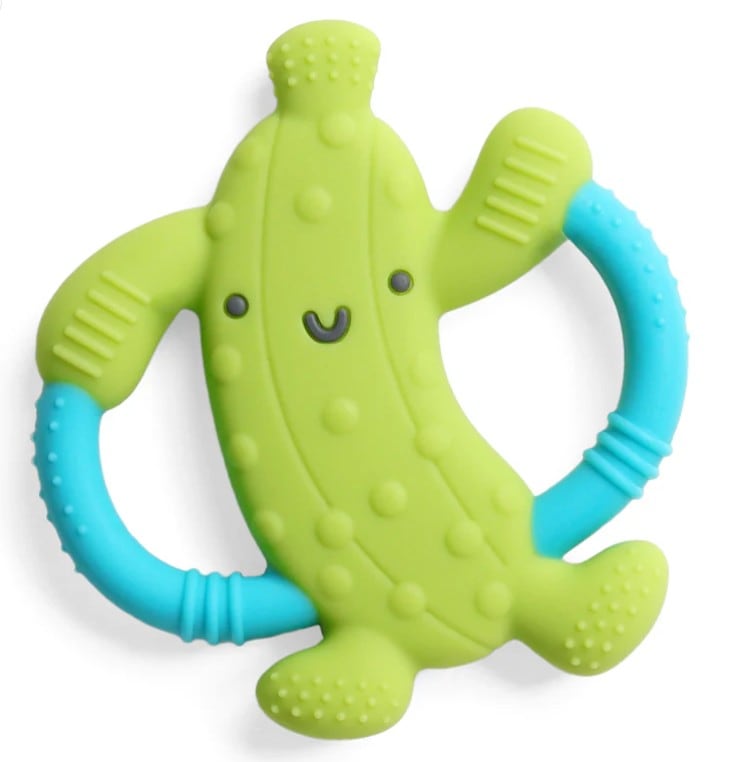 Chew Crew™ Silicone Handle Teether - Pickle!, view 3