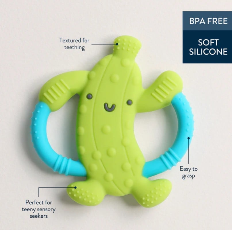 Chew Crew™ Silicone Handle Teether - Pickle!