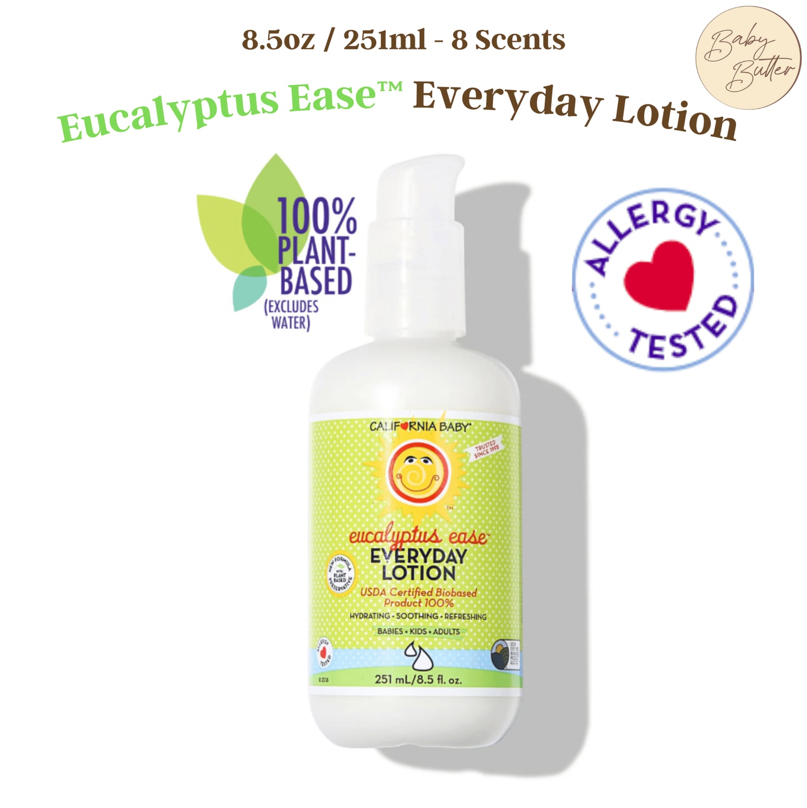 Eucalyptus Ease™ Everyday Lotion🧴8.5oz - California Baby