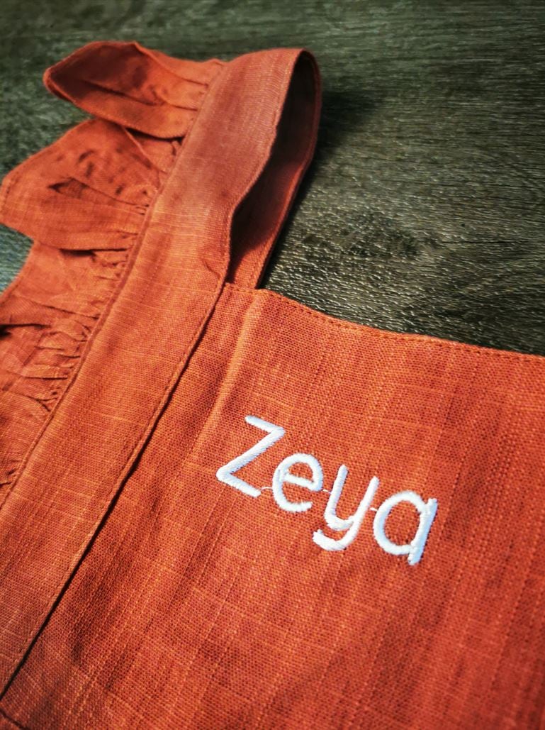 Flutter Sleeves with Name Embroidery - Auburn, view 2
