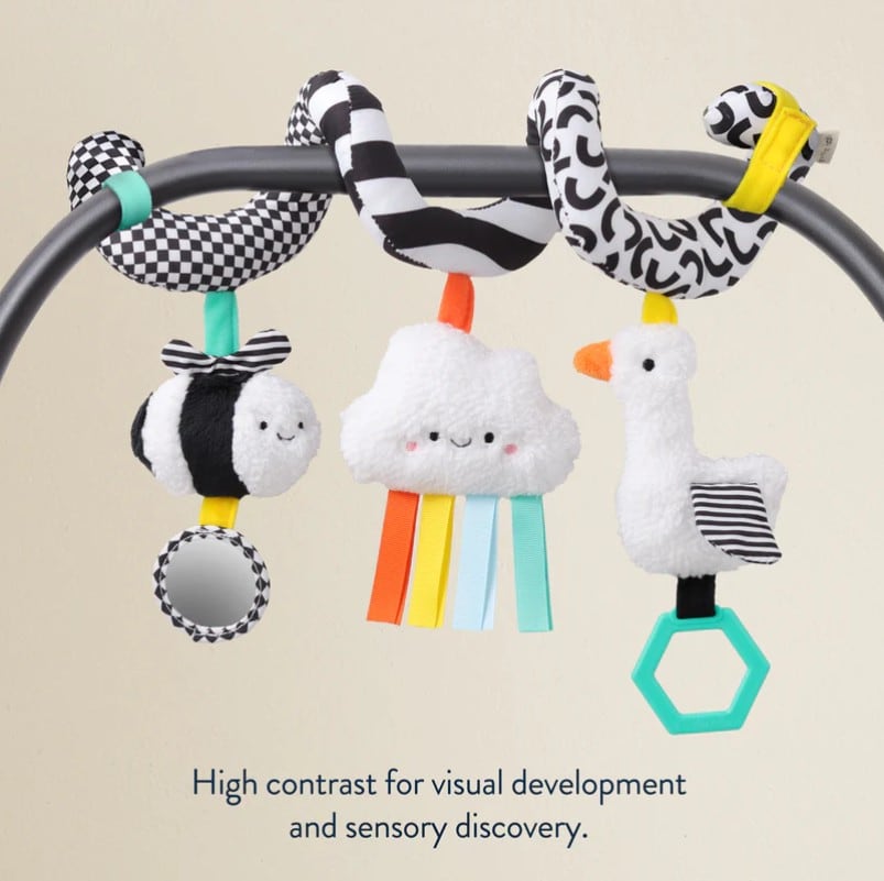 High Contrast - Bitzy Bespoke™ Itzy Bitzy Spiral Car Seat Activity Toy