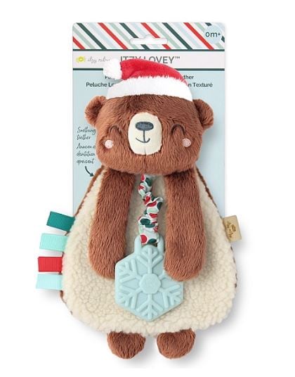 Holiday Itzy Lovey™ Plush And Teether Toy - Bear, view 3