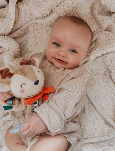 Holiday Itzy Lovey™ Plush And Teether Toy - Reindeer, view 2