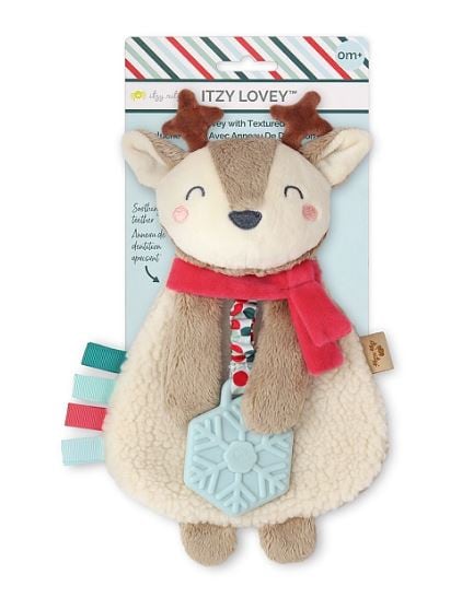 Holiday Itzy Lovey™ Plush And Teether Toy - Reindeer, view 3