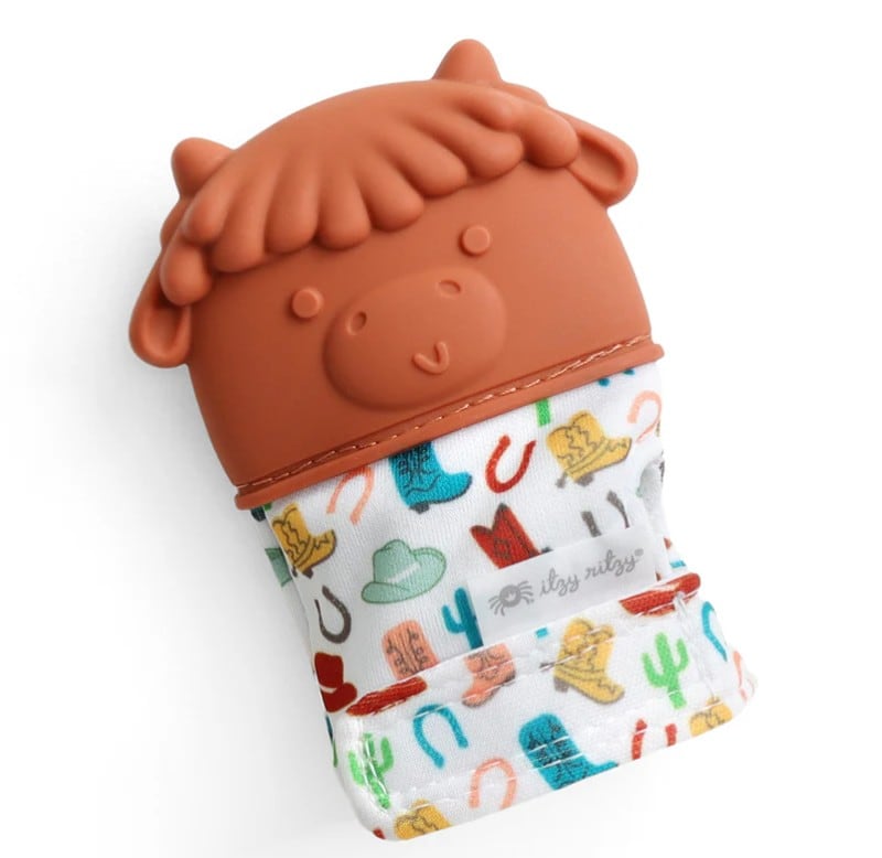 Itzy Mitt Pop™ Sensory Teething Mitten Highland Cow