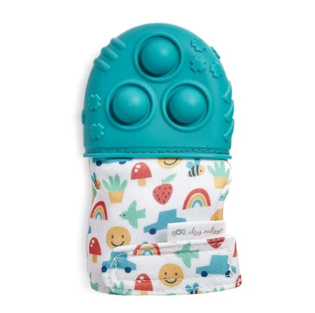 Itzy Mitt Pop™ Sensory Teething Mitten Teal