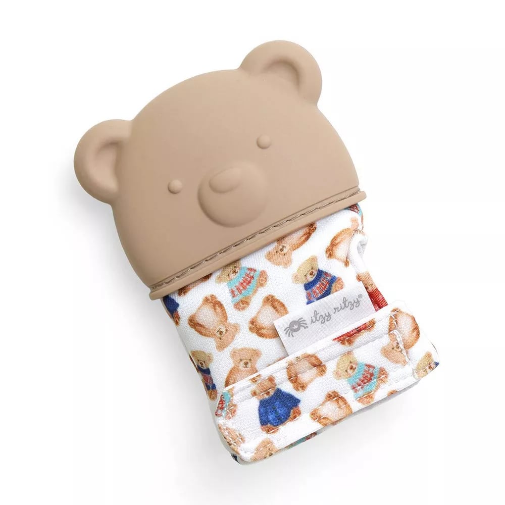 Itzy Mitt® Teething Mittens - Brown Bear