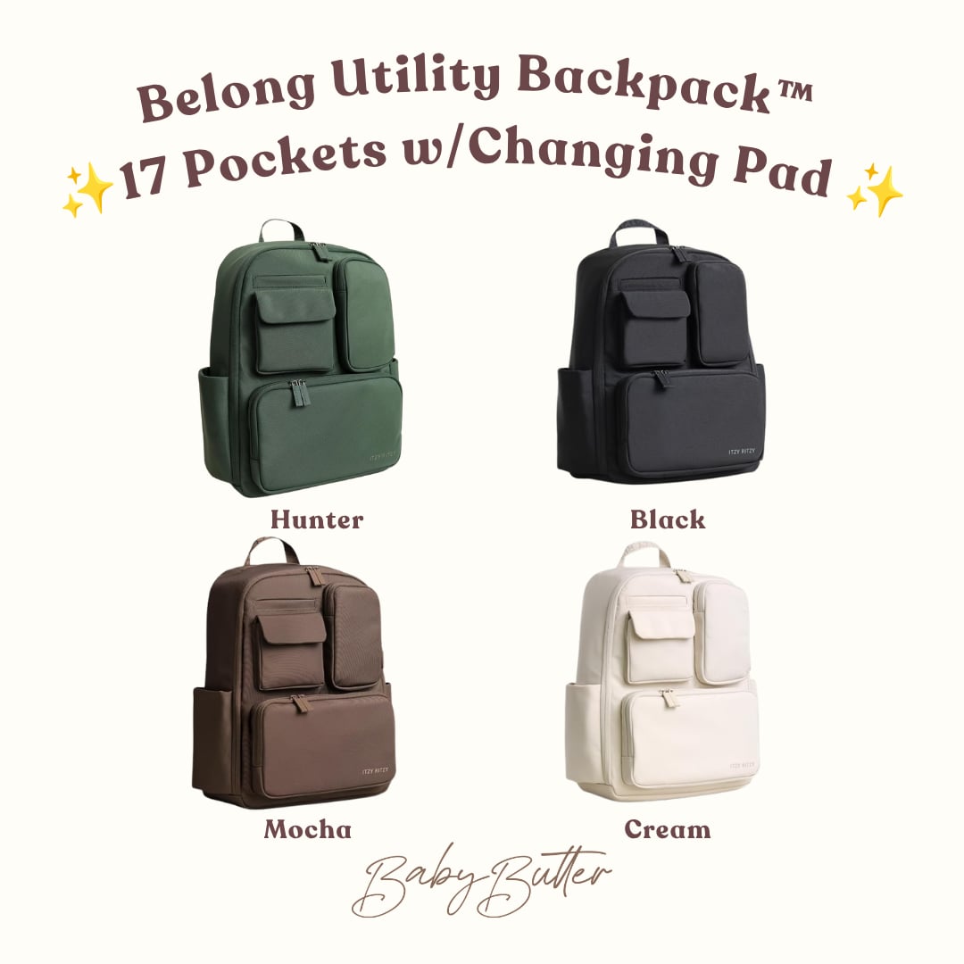 Itzy Ritzy Belong Utility Backpack™ 17 Pockets w/Changing Pad