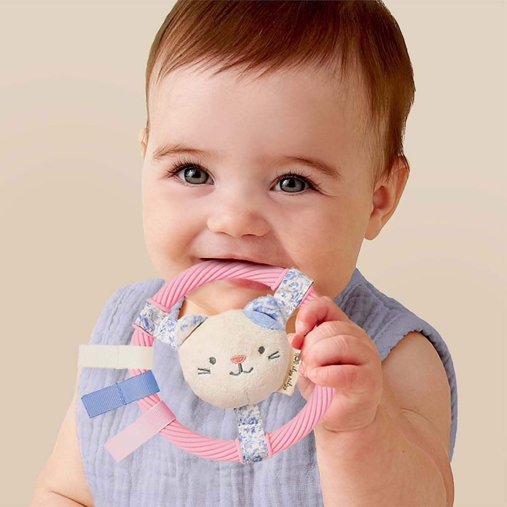 Itzy Ritzy Silicone Teething Ring Pal™️ Kitty, view 3