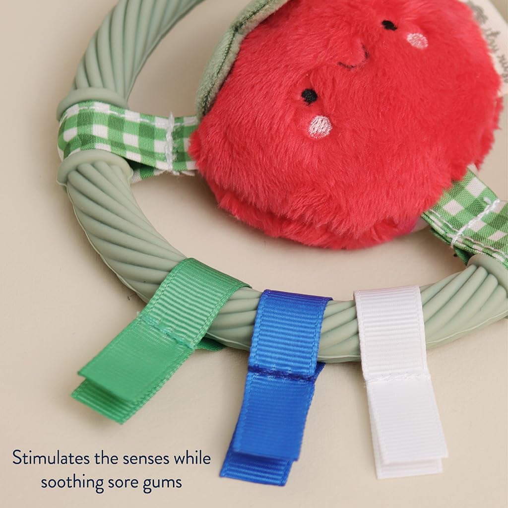 Itzy Ritzy Silicone Teething Ring Pal™️ Tomato, view 3