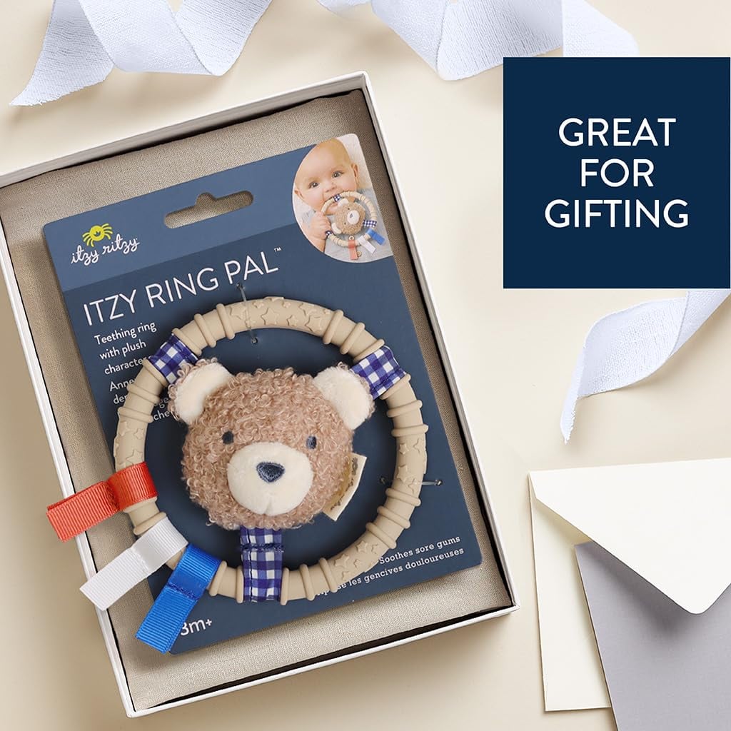 Itzy Ritzy Silicone Teething Ring Pal™️ Bear, view 2