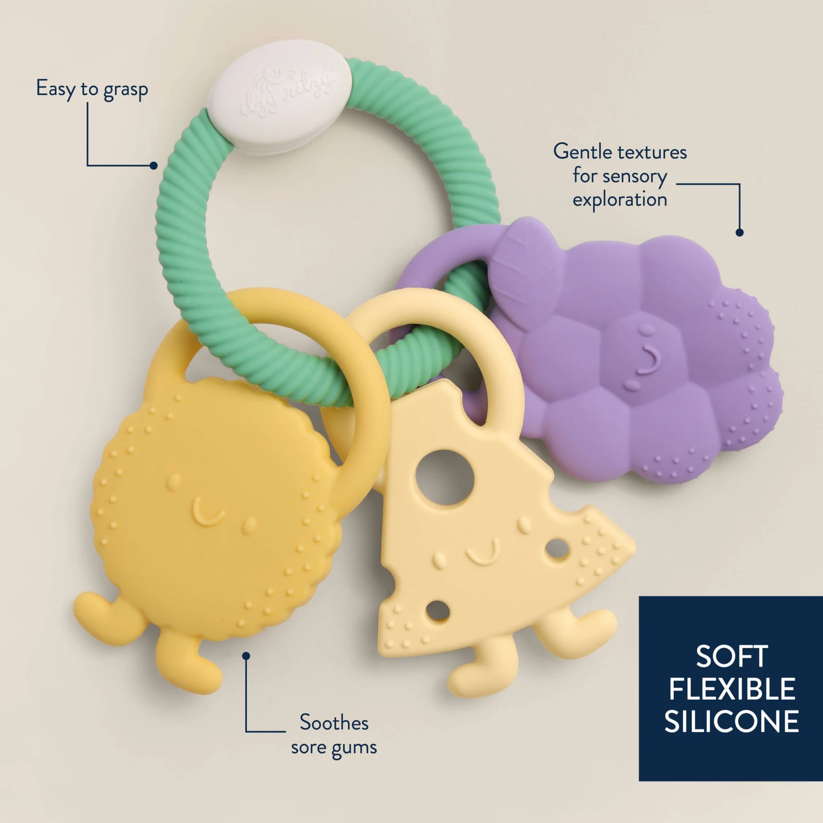 Itzy Trio™ Sweetie Charcuterie Silicone Teether, view 3