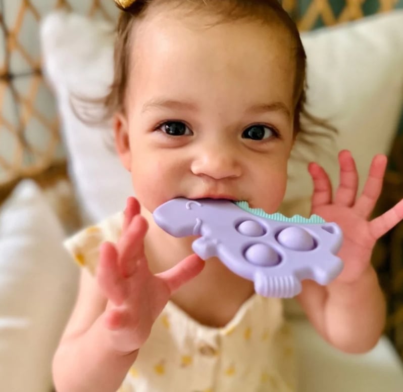 Lilac Dino - Itzy Pop™ Sensory Popper Toy, view 2