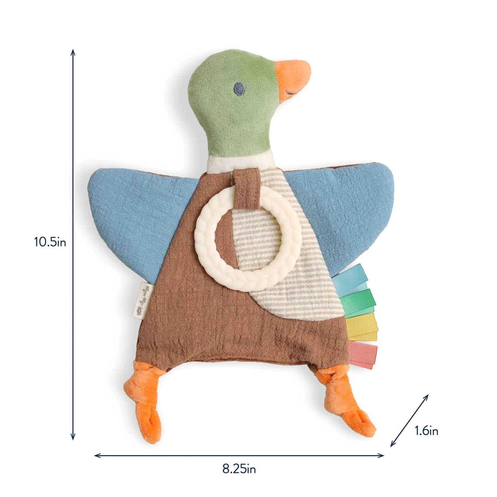 Mallard Duck - Bitzy Crinkle™ Sensory Toy With Teether, view 2