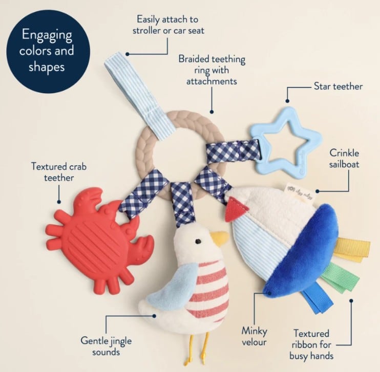 Nautical Bitzy Busy Ring™ Teething Activity Toy, view 2