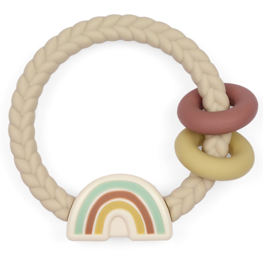 Neutral Rainbow - Ritzy Rattle® With Teething Rings