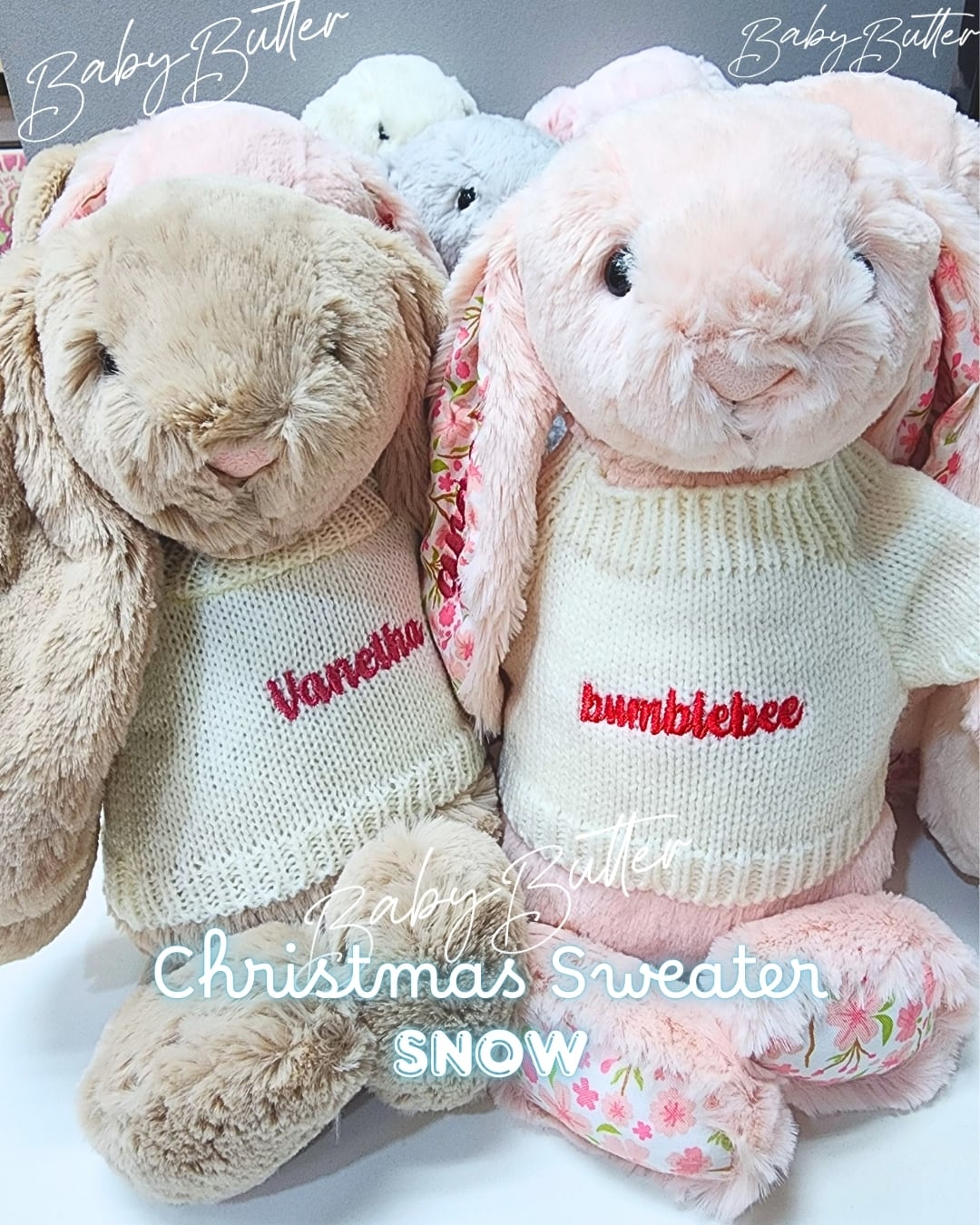 Sweaters for Jellycat Bunny (plain or add name), view 2