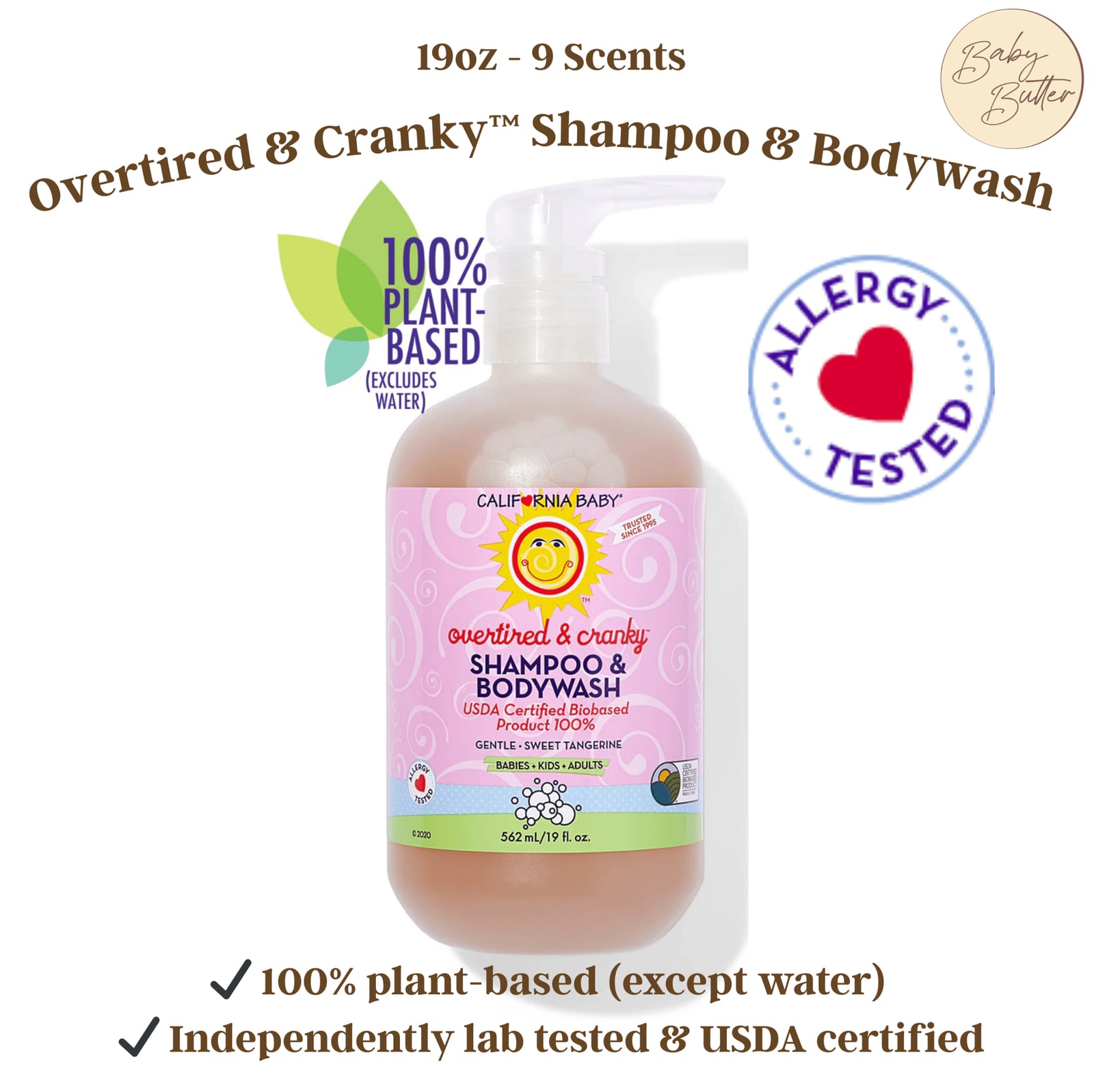 Overtired & Cranky™ Shampoo & Bodywash 19oz🧴🧼- California Baby