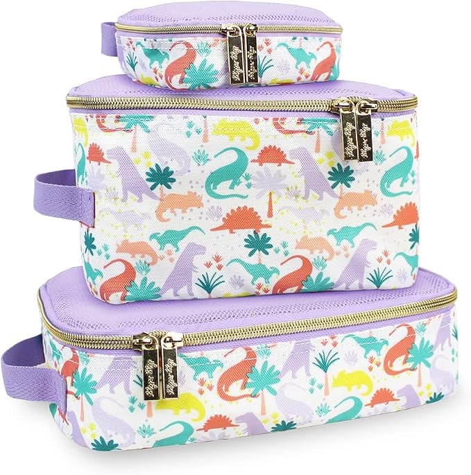 Pack Like A Boss™ Packing Cubes: Lilac Dinos