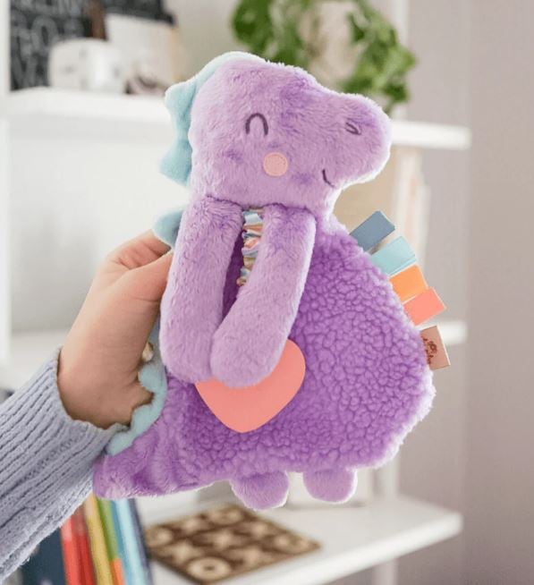 Purple Dino - Itzy Lovey™ Plush and Teether Toy, view 2