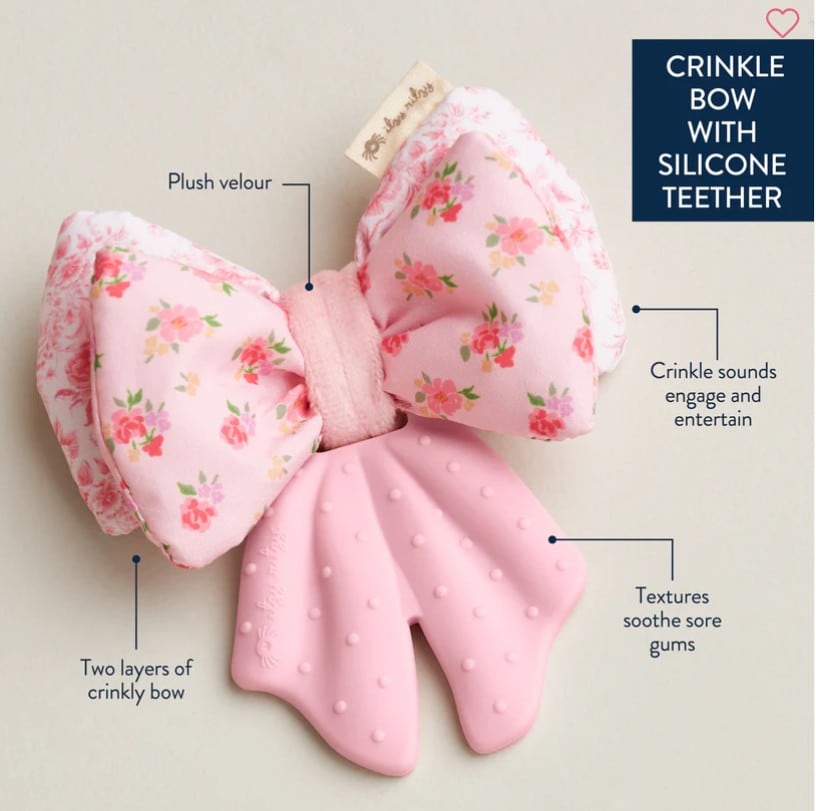 Sweetie Crinkle™ Sensory Teether Bow