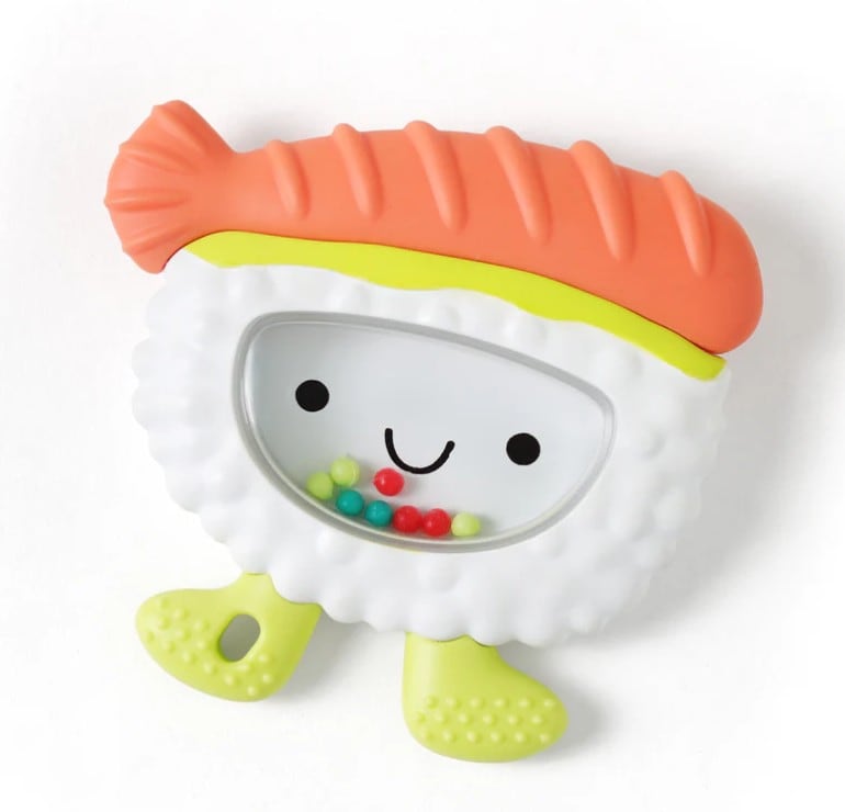 Sweetie Shake Plus™ - Silicone Teether with Rattle - Sushi