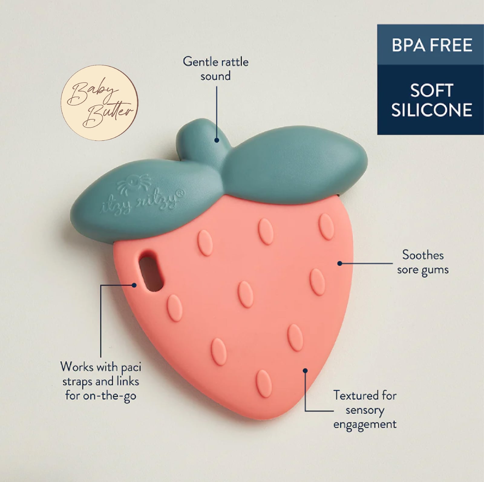 Sweetie Shake™ Rattle & Teether🍓, view 2