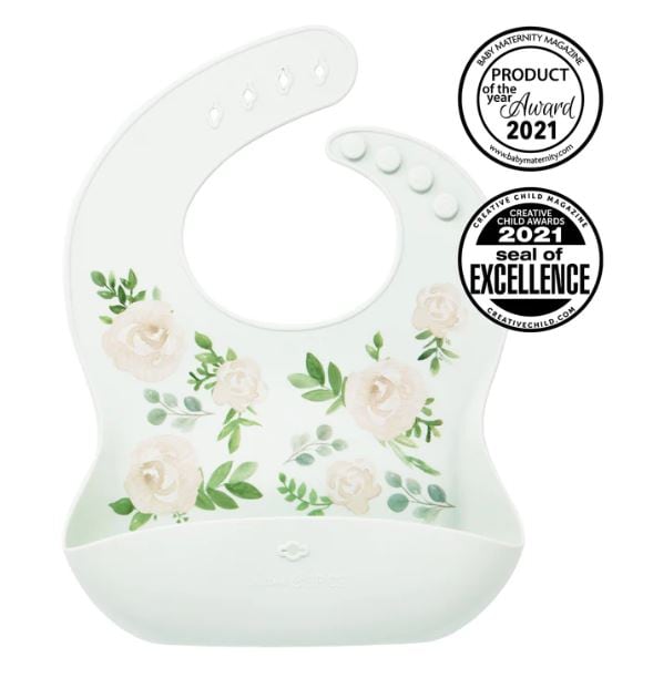 Vintage Florals Silicone Printed Food Bib