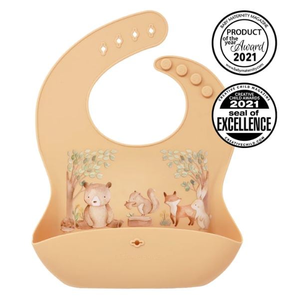 Woodland Dreams Animal Silicone Printed Food Bib